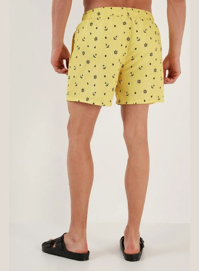 Buratti  Buratti Patterned Swim Shorts Waist Tie Pocket Swimsuit Short Men's SWIMSUIT SHORT 380M427 for Men | Best Price UAE