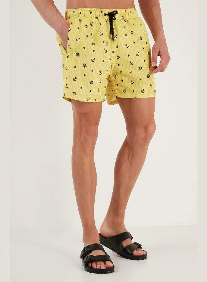 Buratti  Buratti Patterned Swim Shorts Waist Tie Pocket Swimsuit Short Men's SWIMSUIT SHORT 380M427 for Men | Best Price UAE