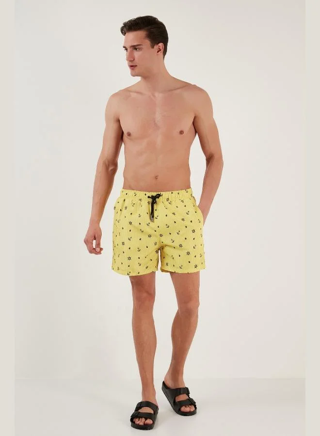 Buratti  Buratti Patterned Swim Shorts Waist Tie Pocket Swimsuit Short Men's SWIMSUIT SHORT 380M427 for Men | Best Price UAE