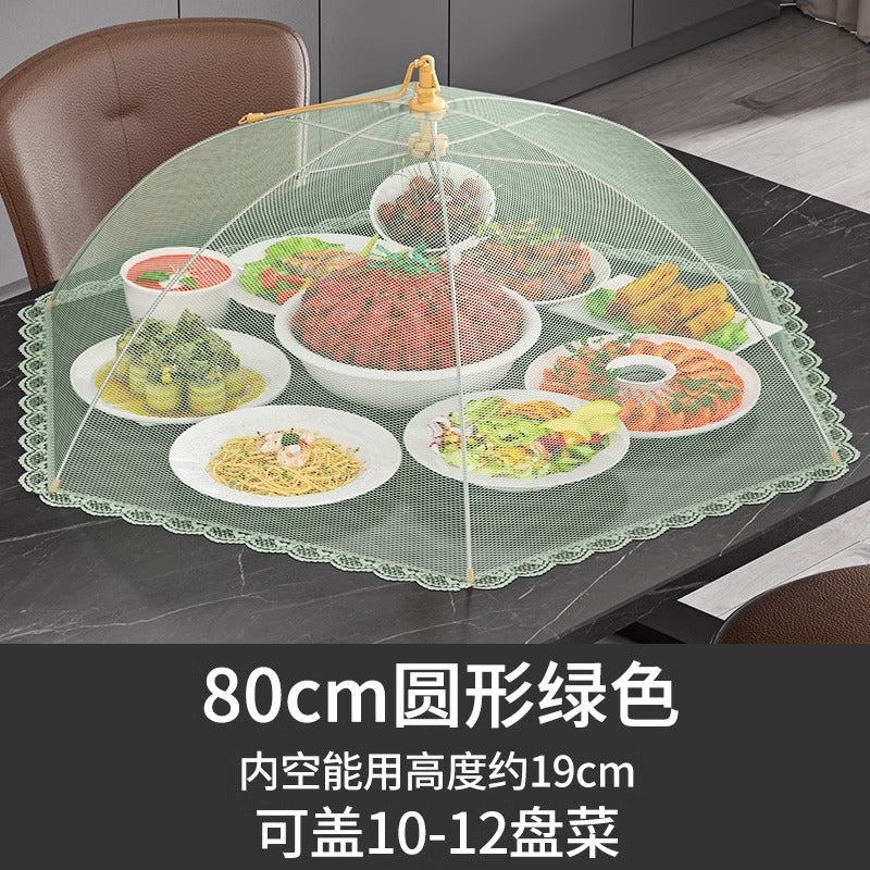 Foldable Mesh Cover for Food Protection - Anti-Fly, Dustproof, Rectangular Design