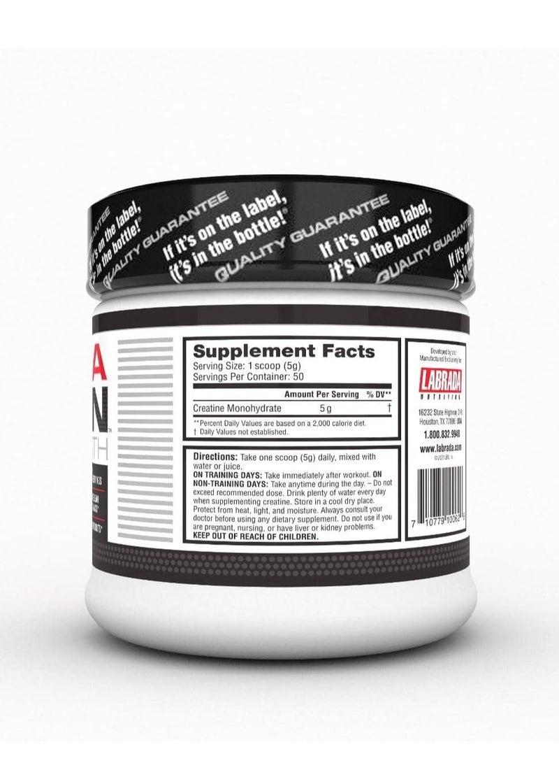 LABRADA Crealean Creatine Monohydrate Powder 250g 50 Servings - Image 2