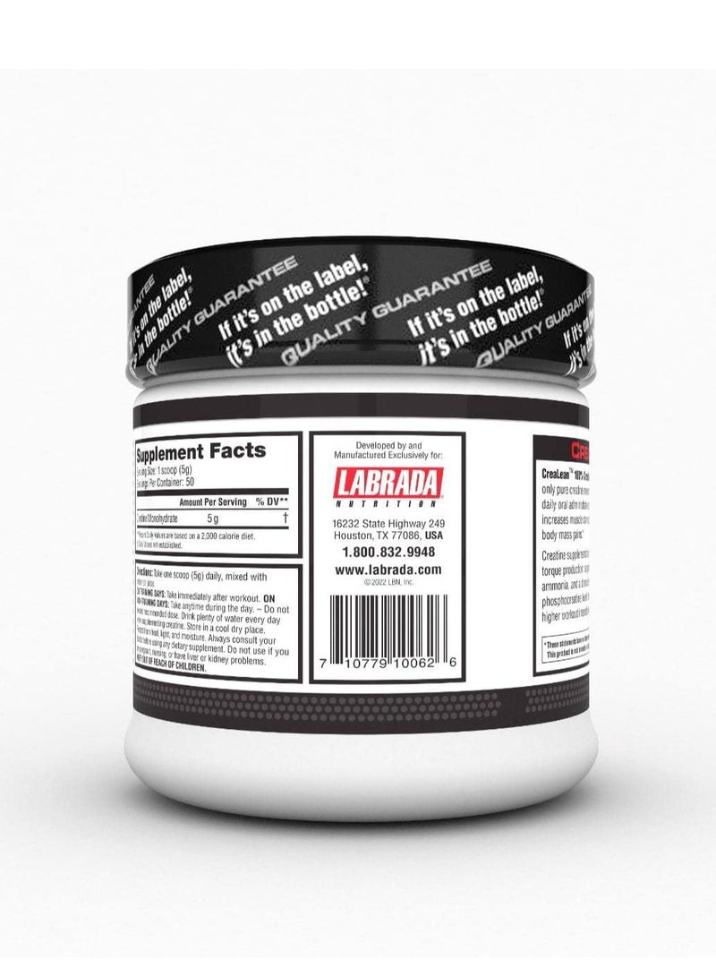 LABRADA Crealean Creatine Monohydrate Powder 250g 50 Servings - Image 3