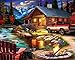 Springbok Cabin on the Creek 500 Piece Jigsaw Puzzle for Adults Poster Now Included Moonlit Outdoor Puzzle Unique Cut Pieces Made in USA - Image 2