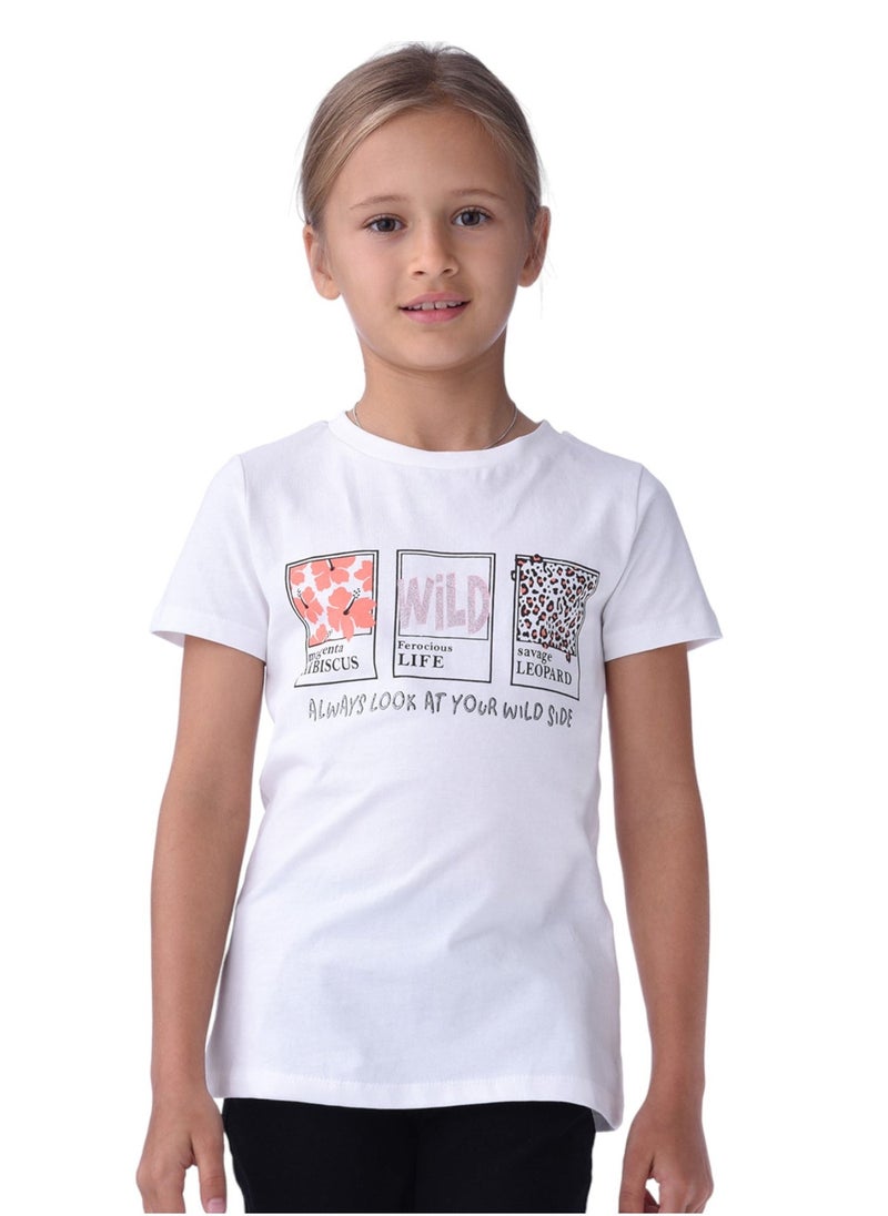 Victor and jane Girls T-shirt - Offwhite - Image 1