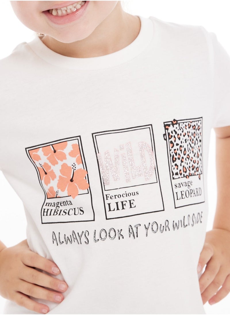 Victor and jane Girls T-shirt - Offwhite - Image 3