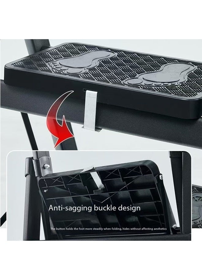 فاشون هوم سلم قابل للطي متعدد الوظائف من 6 خطوات مع مشبك مضاد للترهل للاستخدام الداخلي ورف تخزين مناسب للمطبخ والمنزل وغرفة المعيشة 44 × 105 × 160 سم - Image 5