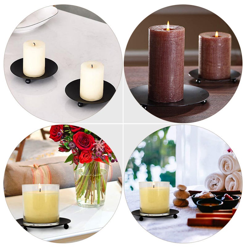 Iron Art Candle Holder Desktop Candle Plate Wedding Candleholder Adornment Tabletop Decor - Image 4