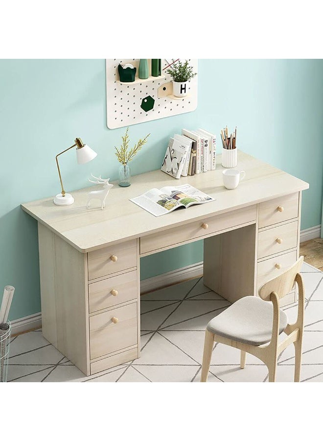 Office Desk with Drawers Computer Desk Study Desk Writing Table Home Office Workstation with Spacious Desktop for Writing Study and Working - Image 1