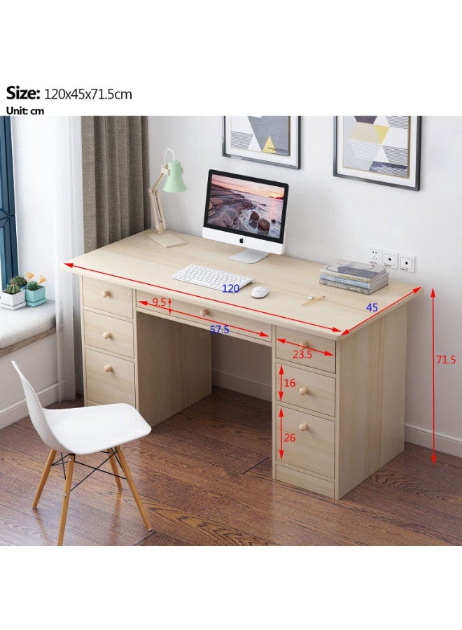 Office Desk with Drawers Computer Desk Study Desk Writing Table Home Office Workstation with Spacious Desktop for Writing Study and Working - Image 2