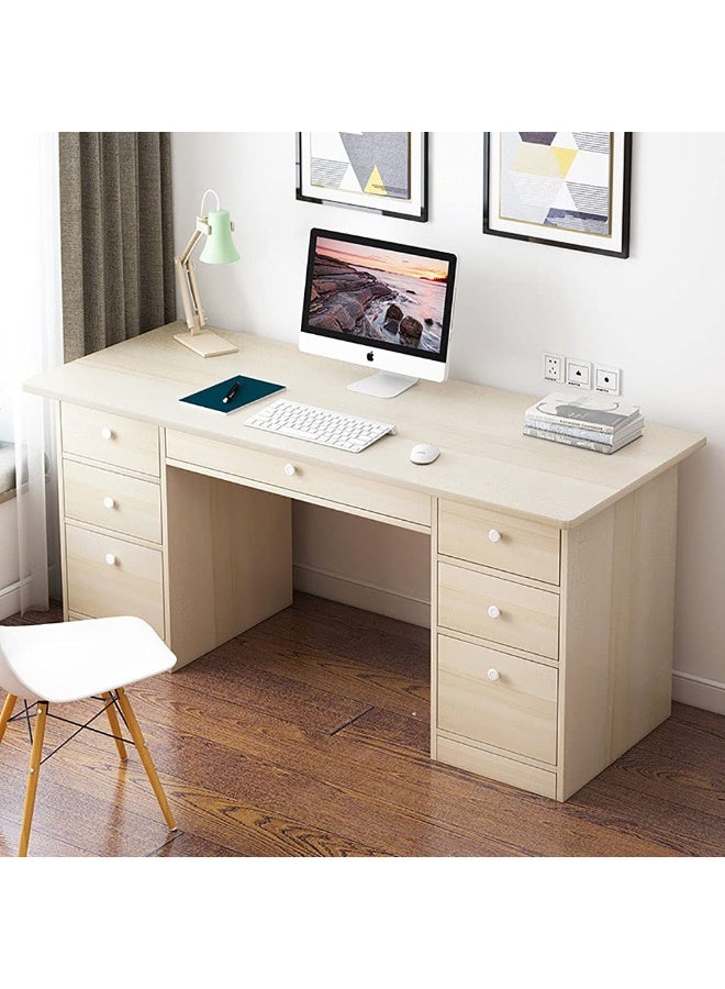 Office Desk with Drawers Computer Desk Study Desk Writing Table Home Office Workstation with Spacious Desktop for Writing Study and Working - Image 3