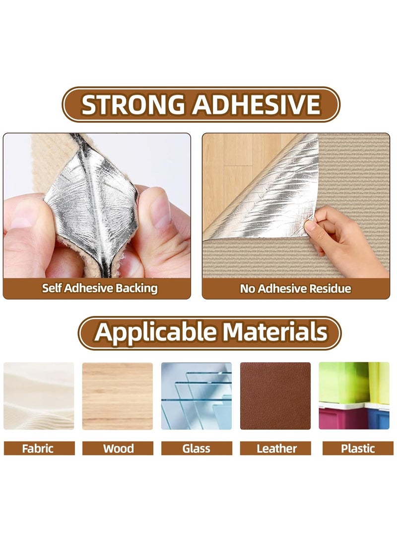 Neox Cat Scratching Climbing Carpet Mat, Cat Scratcher Adhesive Trimmable Cat Post Covered Pad Replacement for DIY Cat Tree Shelf Couch Corner Wall Cat Scratcher Furniture Protector Cat Accessories - Image 3