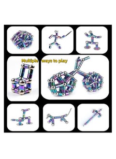 NOVOLAN NOVOLAN Magnetic Fidget Pen, Multifunctional Retractable Ballpoint Pen with 13 Magnetic Rings, 3 Pen Refills, 12 Steel Balls, 2 Stylus Tips, Creative Magnetic Toy Pen for Stress Relief  - Image 2