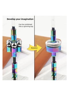 NOVOLAN NOVOLAN Magnetic Fidget Pen, Multifunctional Retractable Ballpoint Pen with 13 Magnetic Rings, 3 Pen Refills, 12 Steel Balls, 2 Stylus Tips, Creative Magnetic Toy Pen for Stress Relief  - Image 4