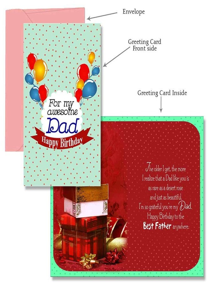 Alwaysgift For My Awesome Dad Happy Birthday Greeting Card - Image 3