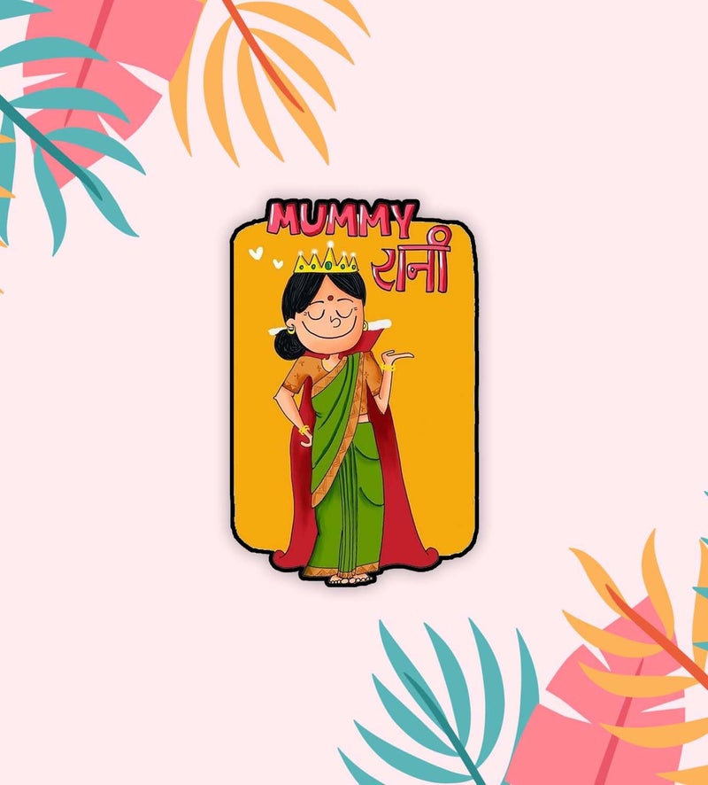 GIFTMEBAZAR Gift Me Bazar Mummy Rani Fridge Magnet | Best Gift for Mom | Kitchen Decoration Items | Magnets for Fridge | Refrigerator Door Decor - Image 3