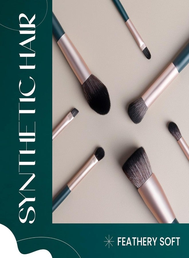 Tools of Titan Brush Set of 8 with Holder | Face & Eyes Makeup Brush Set with Ultra Soft Bristles (PACK OF 8)-SH7711 - Image 2