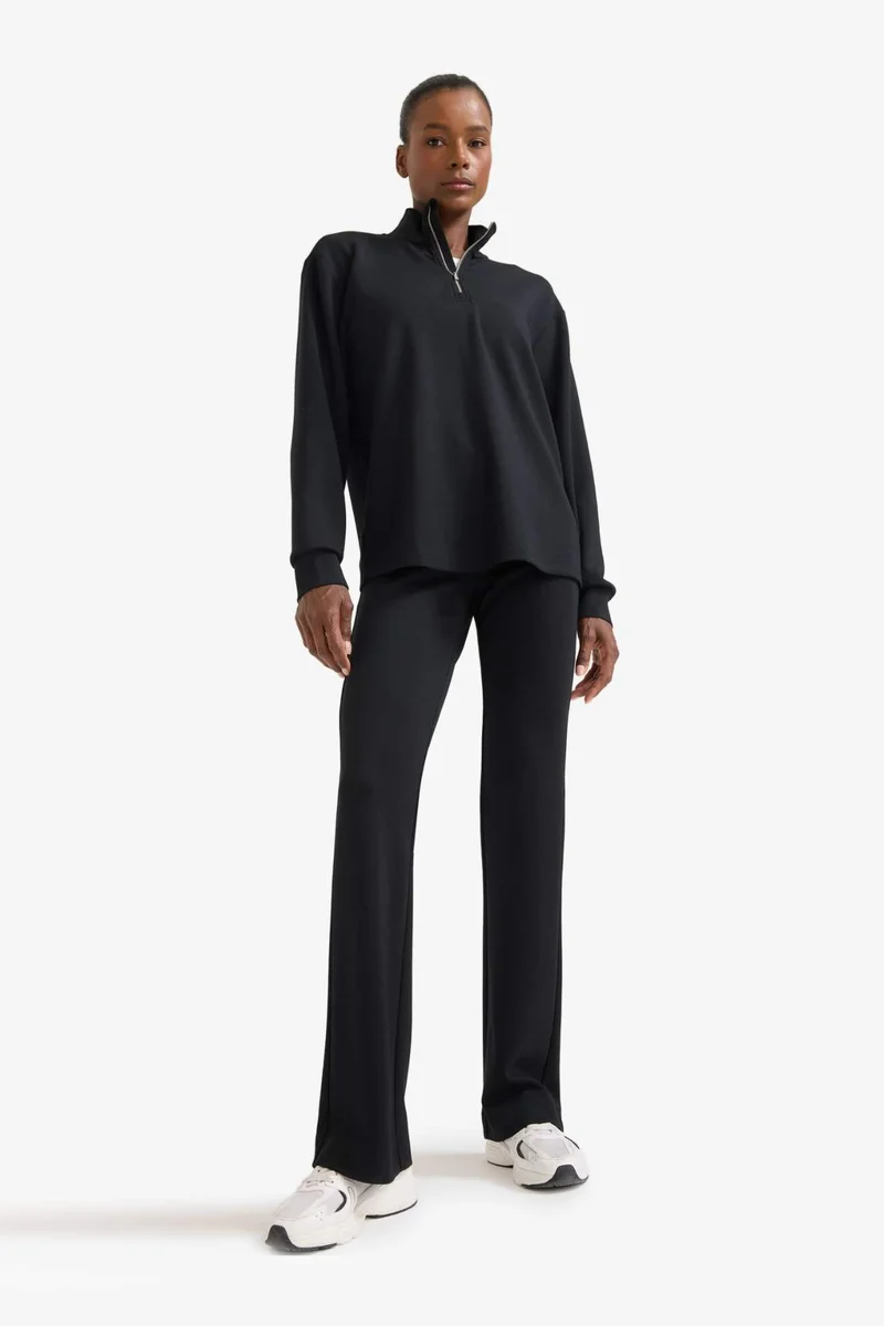 Defacto  DeFactoFit Oversize Loose Fit Half Zip Modal Sports Sweatshirt for Women | Best Price UAE