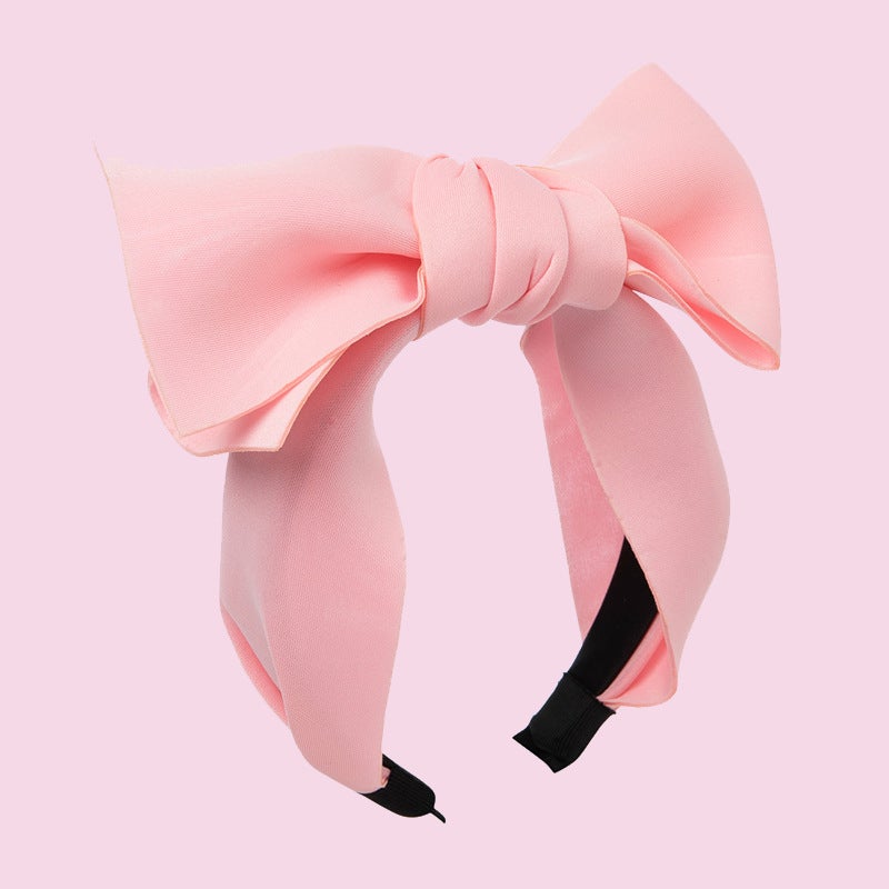 Pink Oversized Bow Hairband Sweet Style Accessory FC58-3 Pink