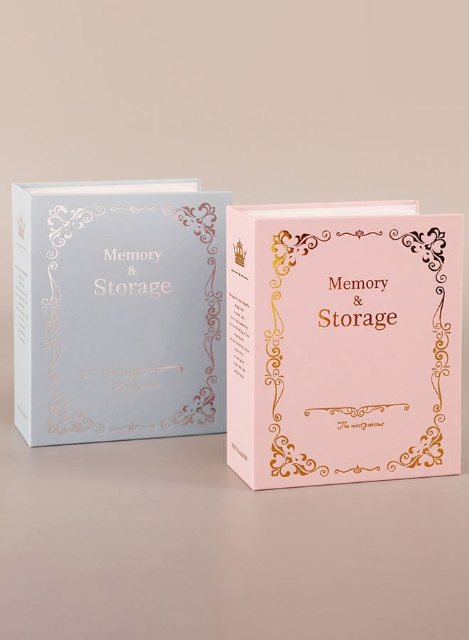 Hanayo Photo Albums 6 Inch Interstitial Album 100 Pictures Pockets Photo Album Picture Case Storage Album Photo Collection Family Photos Book (Pink) - Image 2