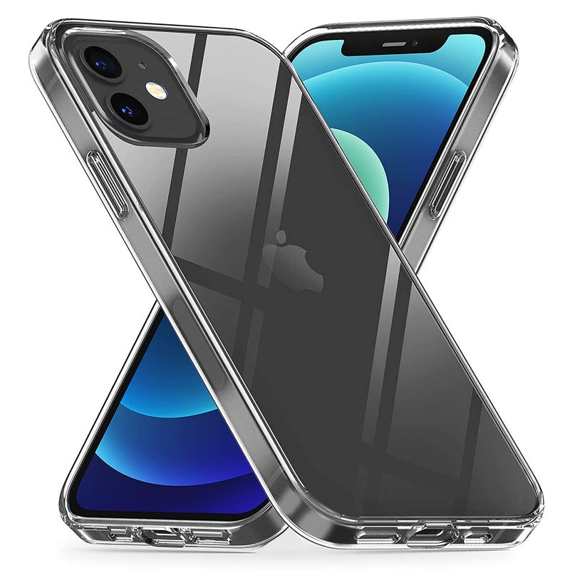 Cedo iPhone 12 Mini Clear Case | Soft Flexible Slim-Fit | Full Body 360 Protection Shock Proof TPU Back Cover (Transparent) - Image 1