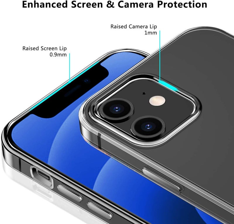 Cedo iPhone 12 Mini Clear Case | Soft Flexible Slim-Fit | Full Body 360 Protection Shock Proof TPU Back Cover (Transparent) - Image 2