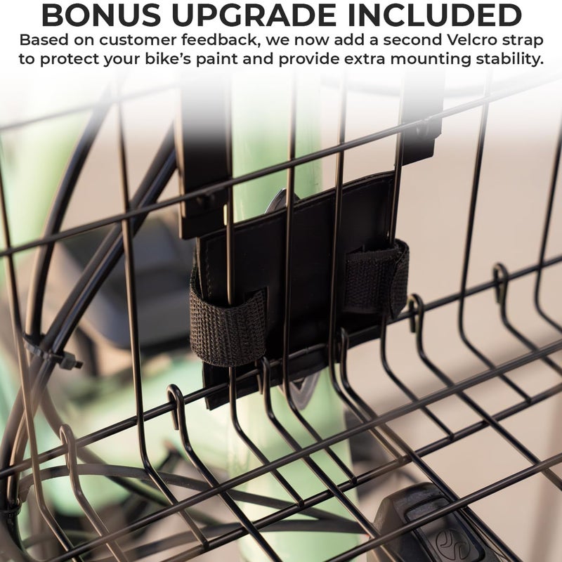 Goroo Foldable Bike Basket with Insulated Cooler Bag, 44 lb Capacity Quick Release Metal Bicycle Basket, Front/Rear Folding Bike Basket for Groceries, Commuting and Shopping - Image 5