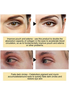 EELHOE 24K Gold Eye Treatment Mask 60pcs, Has The Effect Of Reducing Edema, Eliminating Wrinkles and Dark Circles Under The Eyes, and Reducing Eye Skin Aging, Suitable for All Skin Types  - Image 4