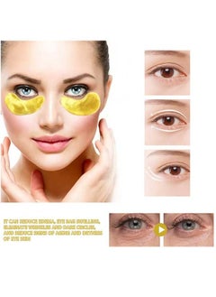 EELHOE 24K Gold Eye Treatment Mask 60pcs, Has The Effect Of Reducing Edema, Eliminating Wrinkles and Dark Circles Under The Eyes, and Reducing Eye Skin Aging, Suitable for All Skin Types  - Image 3