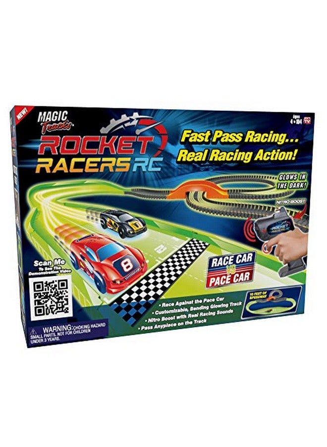 Ontel Magic Tracks Rocket Racers Remote Controlled Race Car Vs Pace Car Track Set - Image 1