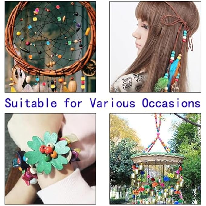 STRBOXONG 100PCS WOOD BEADS BULK 16X17MM BARREL SHAPE - NATURAL ASSORTED COLOR WOODEN SPACER BEADS FOR MACRAME JEWELRY MAKING, DIY CRAFTS, HAIR BRAIDS, ROSARY BRACELET ACCESSORIES - Image 2