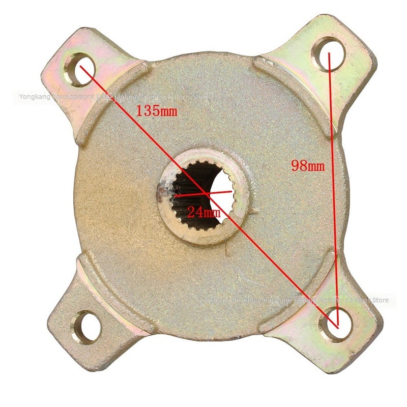 Yan Hua 4-Hole Beach Vehicle Rear Wheel Splined Bracket Flange for 125-200CC ATV - Image 2
