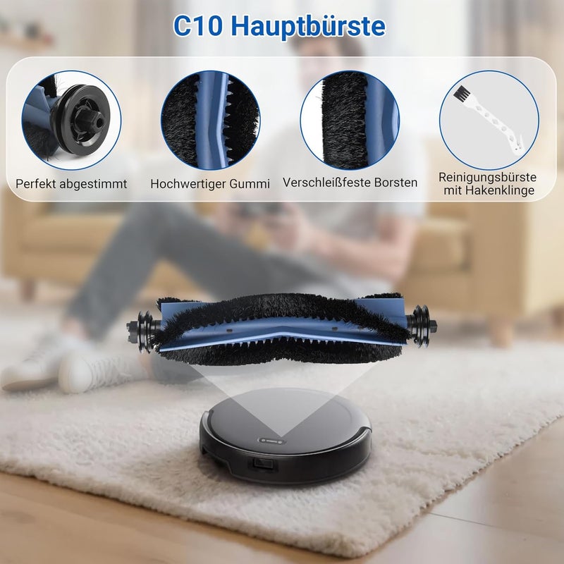 Bpbdzz 32 Piece Accessory Kit for Eufy C10 Robot Vacuum Cleaners - Includes 2 Main Brushes, 4 HEPA Filters, 6 Mop Heads, 6 Side Brushes, 6 Dust Bags, 6 Fragrance Tablets, 1 Cleaning Brush - Image 3