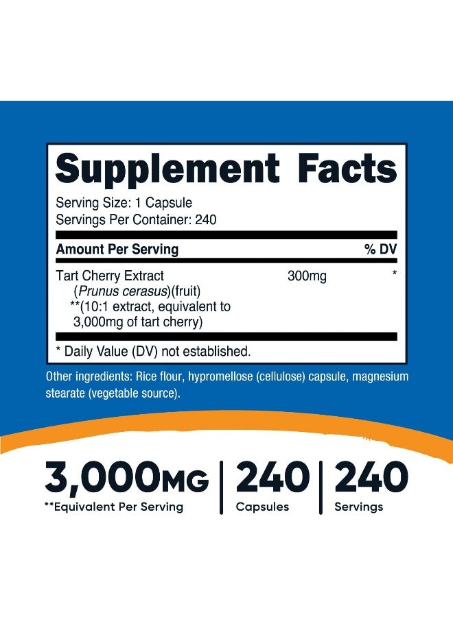 Nutricost Tart Cherry Extract 3000Mg, 240 Vegetarian Capsules Gluten Free, Nongmo - Image 2