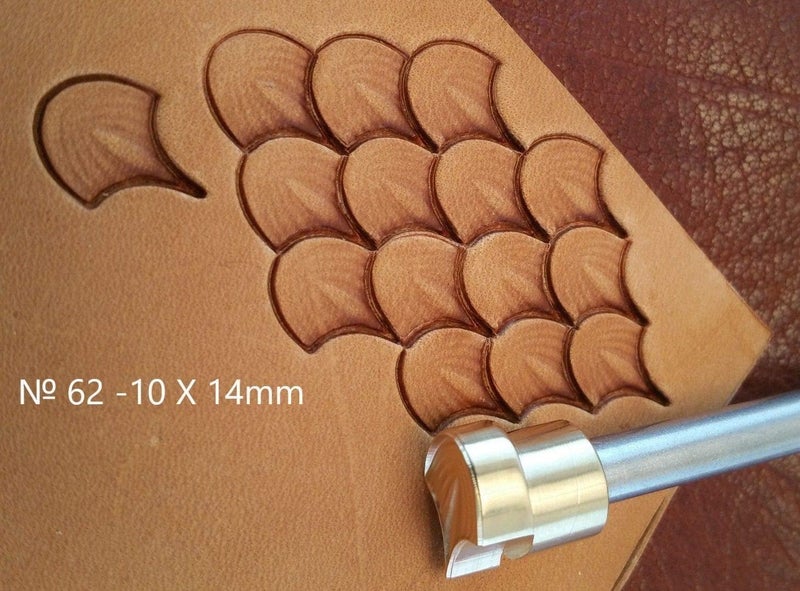DandS ltd Leather Stamp Tool, Dragon Scale, Professional Steel Craft Tool for Leatherworking, Embossing, Carving & Stamping Leather Projects, Belts, Wallets & DIY Projects Compatible with Mallet #62 - Image 2