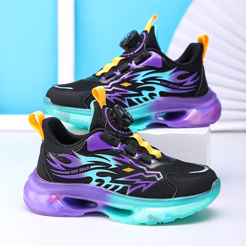 Boys' Shoes Are Breathable Mesh, Waterproof Leather, Non-Slip, Boys' Running Shoes, Kidsren'S Casual Trendy Sports Shoes, Lightweight - Image 4