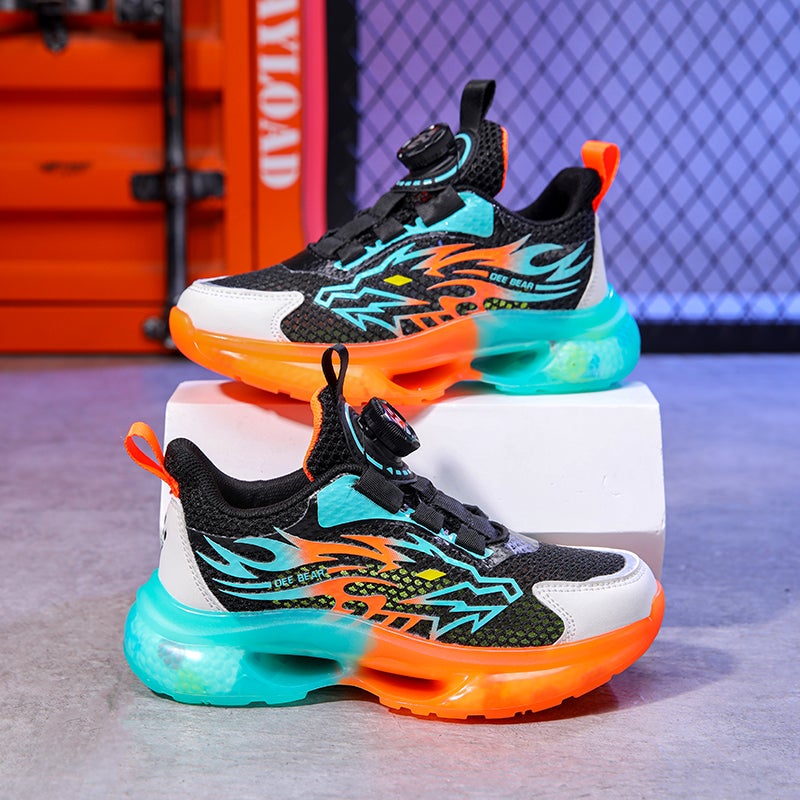 Boys' Shoes Are Breathable Mesh, Waterproof Leather, Non-Slip, Boys' Running Shoes, Kidsren'S Casual Trendy Sports Shoes, Lightweight - Image 2