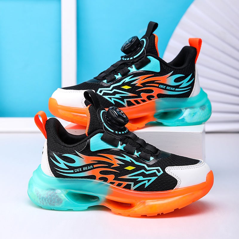 Boys' Shoes Are Breathable Mesh, Waterproof Leather, Non-Slip, Boys' Running Shoes, Kidsren'S Casual Trendy Sports Shoes, Lightweight - Image 5