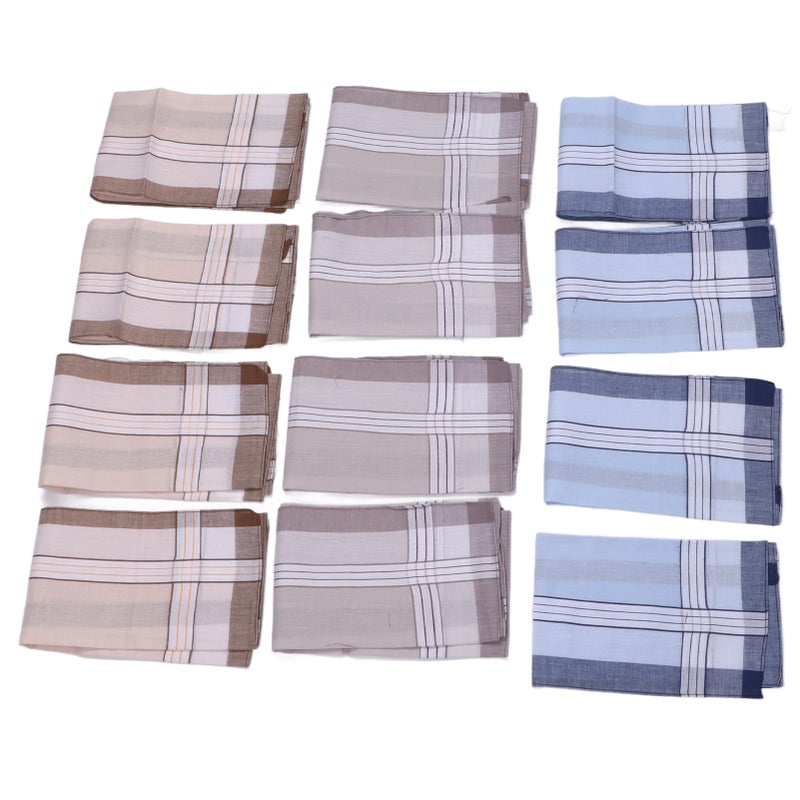 Men Handkerchiefs Set: 100% Premium Cotton, Sweat Absorbent & Wicking - Lightweight Portable Multifunctional Handkerchiefs for Daily Use, Outdoor Activities and Elderly Men - Image 5