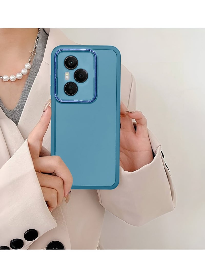 دبليو تيك غلاف هاتف رقيق للغاية بحواف كهربائية للكاميرا لحماية عدسة الكاميرا من TPU الشفاف الناعم Honor 400 Pro 5G 2025 - أزرق - Image 4