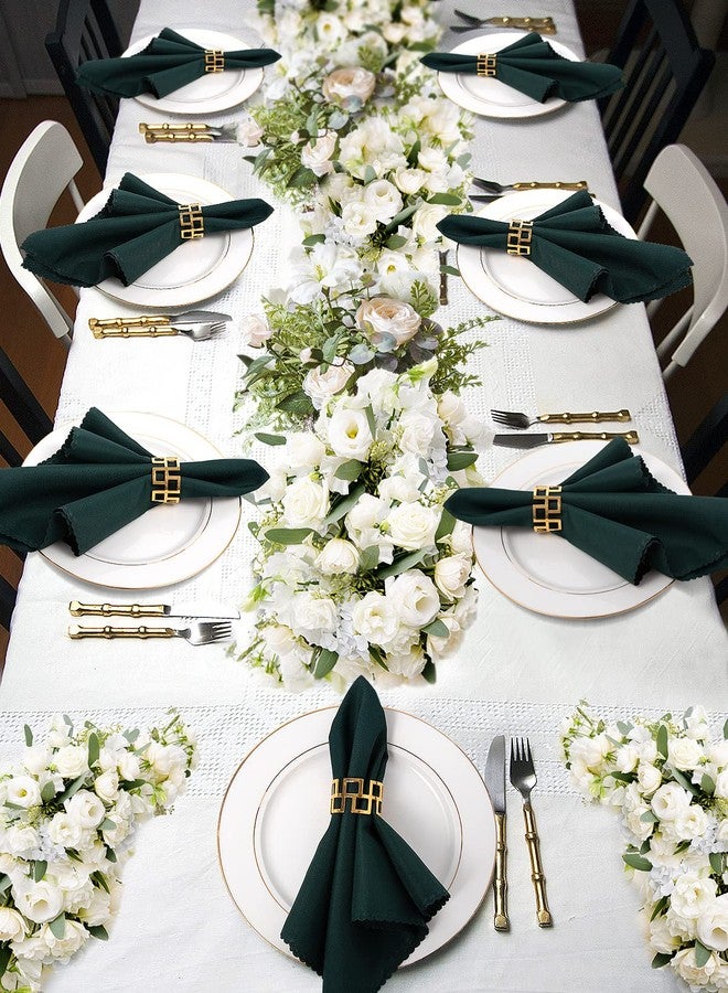 ANPHSIN Napkin Rings- Gold Napkin Holder, Round Metal Napkin Buckle for Holiday Party Dinner Wedding Dining Table Decoration (Set of 8) - Image 3