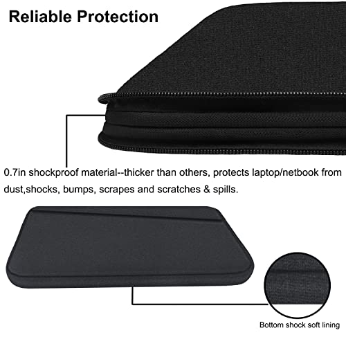AREYLO 15.6 inch Laptop Sleeve, Durable Computer Carrying Bag Protective Case Briefcase Handbag with Front Pocket, Slim Cover for 15-16 Inch HP, Dell, Lenovo, Asus, Notebook, Black - Image 4