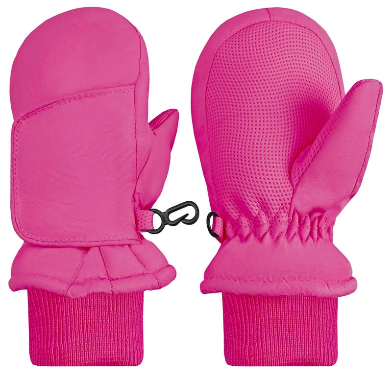 N'Ice Caps Kids Waterproof Snow Mittens Cold Weather Thinsulate Insulated (Fuchsia, 8-10 Years) - Image 1