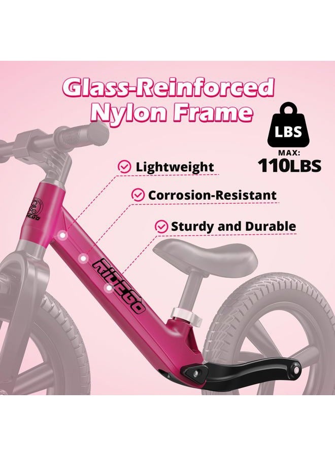 Ridego 14 Inch Balance Bike for Kids 2-6 Year Old,Lightweight Kids Bike with Adjustable Seat, Push Bicycle with Air Rubber Tires，Ride-on Toys Birthday Gift - Image 3