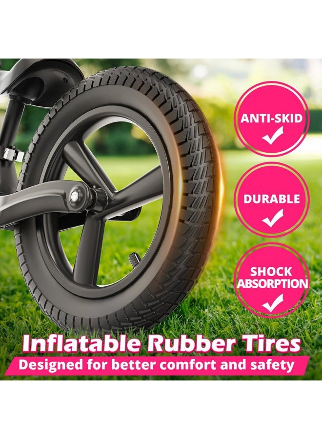 Ridego 14 Inch Balance Bike for Kids 2-6 Year Old,Lightweight Kids Bike with Adjustable Seat, Push Bicycle with Air Rubber Tires，Ride-on Toys Birthday Gift - Image 5