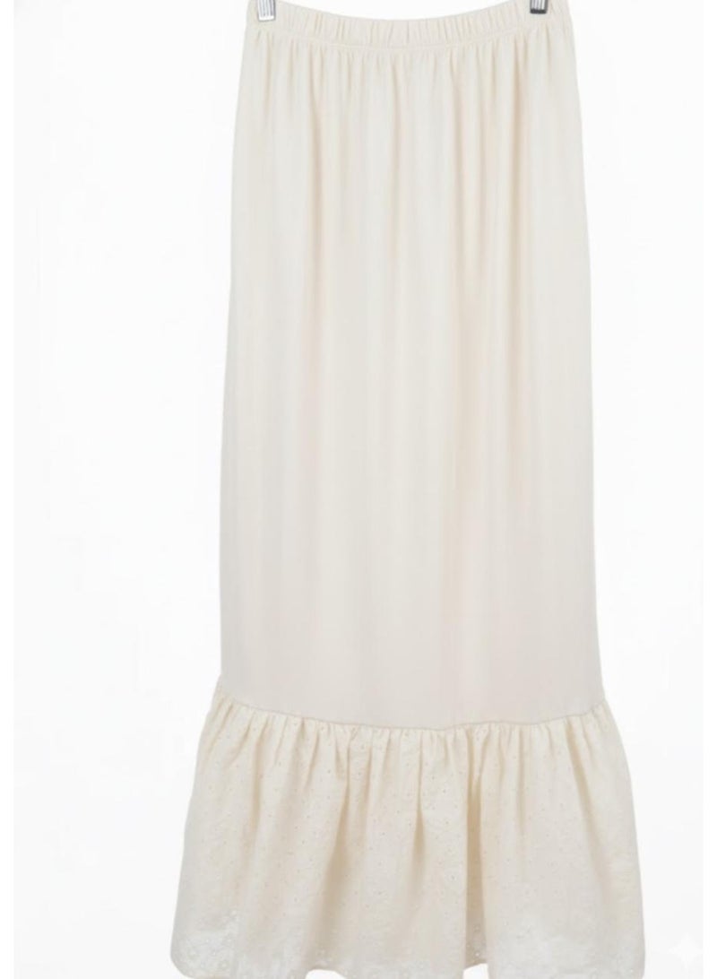 Guipure Lace Dress Extension Off-White