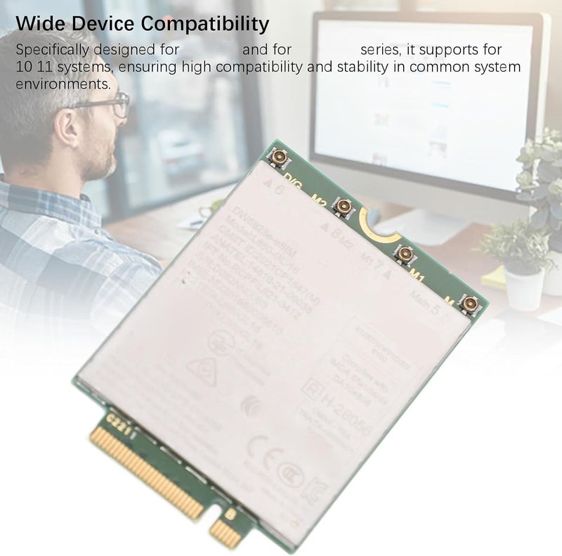 بطاقة شبكة GOWENIC L860 GL 16 DW5823E ESIM 4G LTE، سرعة إنترنت تصل إلى 1Gbps، واجهة NGFF M.2 متوافقة مع الشبكات العالمية، مناسبة لأجهزة Latitude 3440، 3540، 7440، 3480، 3581. - Image 4