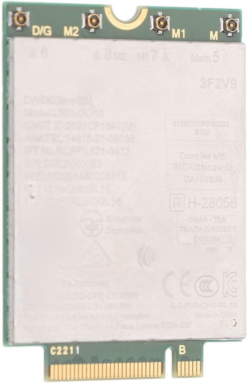 بطاقة شبكة GOWENIC L860 GL 16 DW5823E ESIM 4G LTE، سرعة إنترنت تصل إلى 1Gbps، واجهة NGFF M.2 متوافقة مع الشبكات العالمية، مناسبة لأجهزة Latitude 3440، 3540، 7440، 3480، 3581. - Image 1