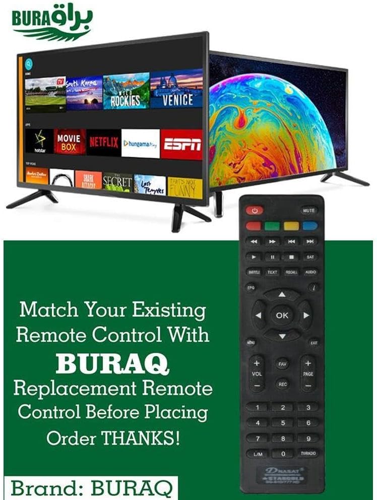 BURAQ Satellite Receiver Remote Control For Dansat Fuji Stargold - Image 2