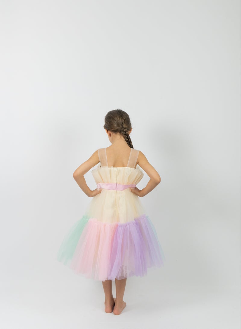 دىدانيالا فستان تول بألوان قوس قزح - Image 3