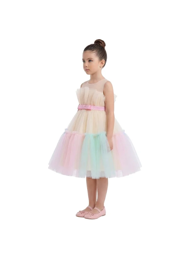 D'Daniela Rainbow Tulle Dress